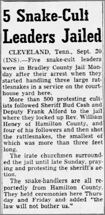Five snake Cult Leaders Jailed